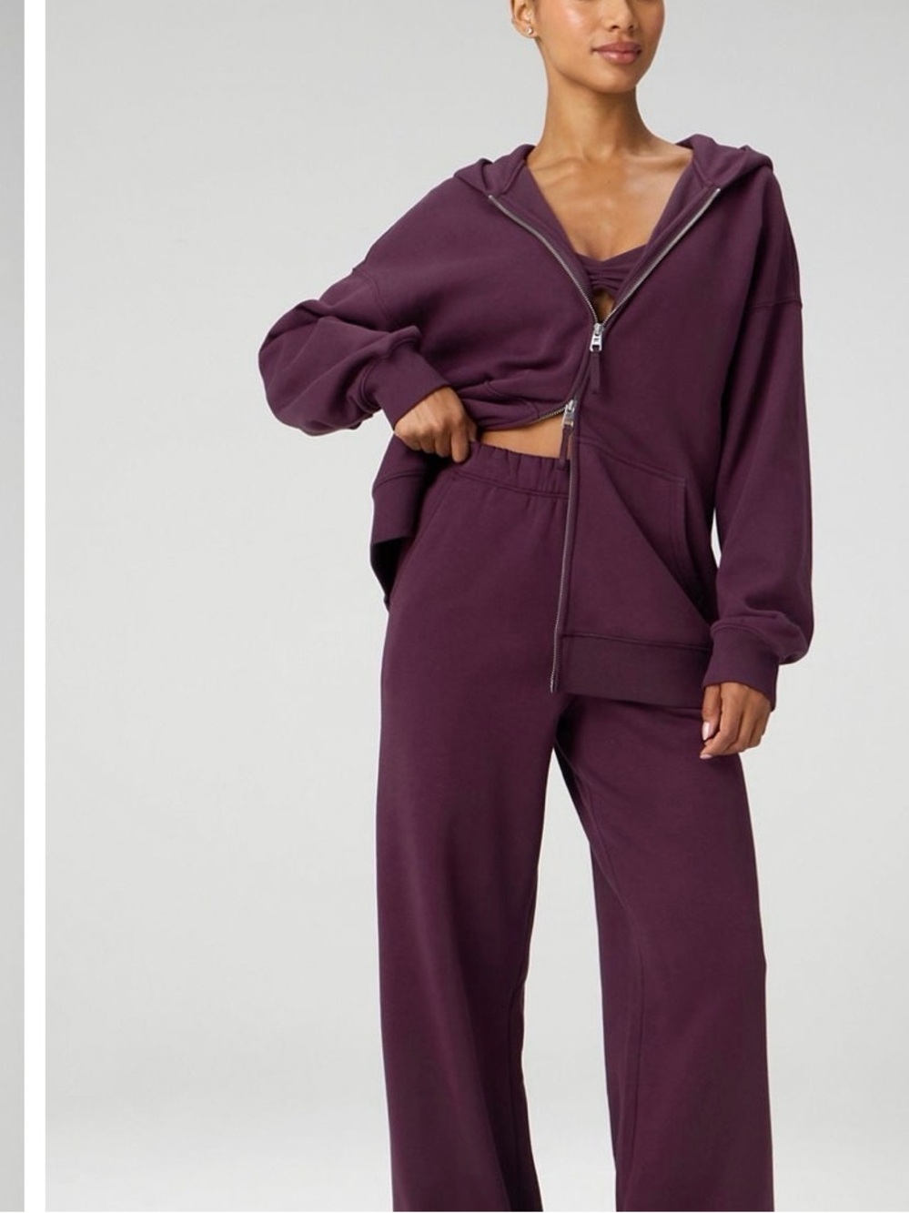 Fabletics Cozy Fleece Oversized Zip Up Hoodie nwt